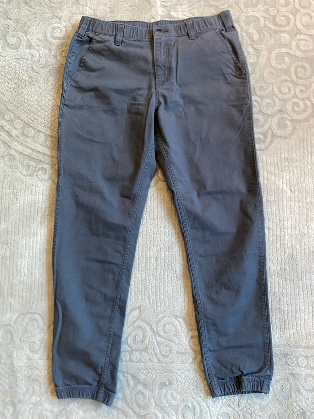 Carhartt Style No. 106889 Rugged Flex Relaxed Fit Canvas Jogger 33W Dark Gray
